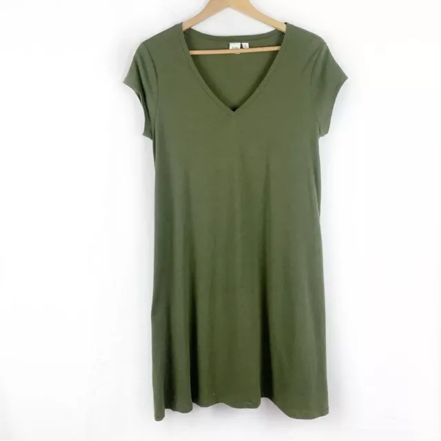 Gap Olive Green Short Sleeve Cotton Blend T-Shirt Dress, Size Medium