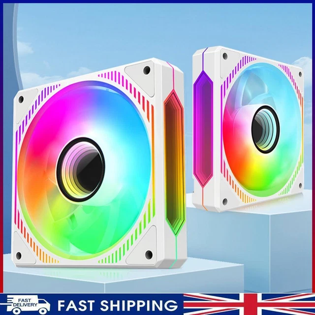 UK PC RADIATOR 5V 3PIN ARGB 12V 4PIN PWM 120mm Luminous Case Fan ...