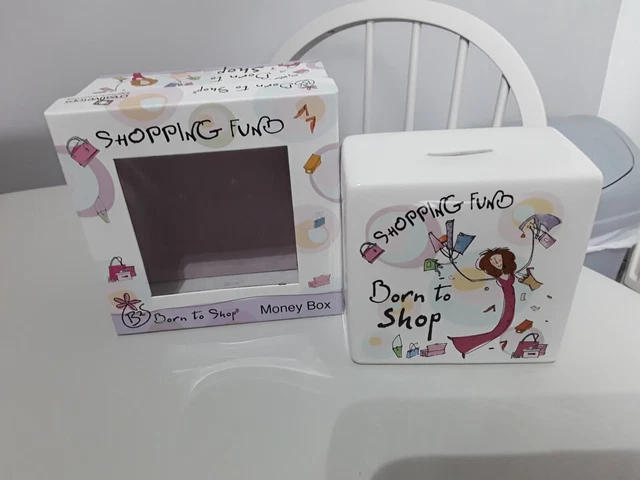 Born to shop money box New in box