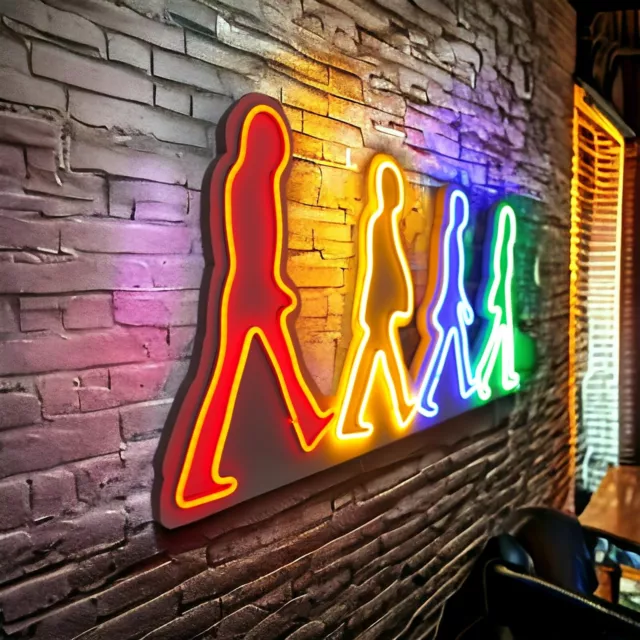 Beatles Neon Wall Decor Illuminate Your Space with Iconic Music Legends Led Sign