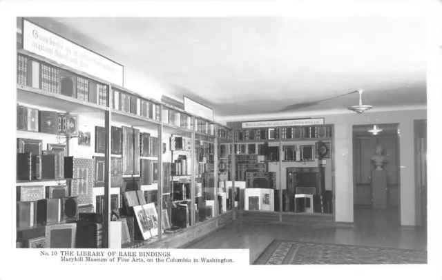 UPick Postcard Maryhill Museum of Fine Arts WA Rare Book Library RPPC c1950