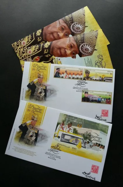 Malaysia Administration YDP Agong XIV Sultan Kedah 2016 Royal (FDC-Paar)...