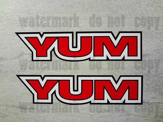 2X YUM 6 decals stickers Tackle Box Lures fishing boat tournament