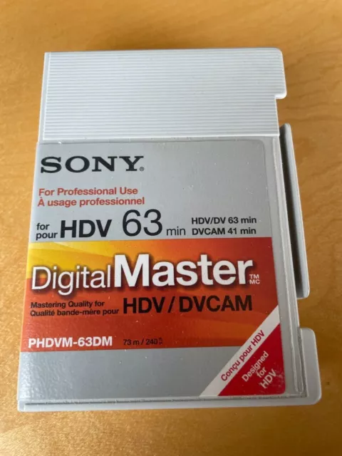 SONY | PHDVM-63DM | HDV 63 min. Digital Master Videokassette mini DV Kassette