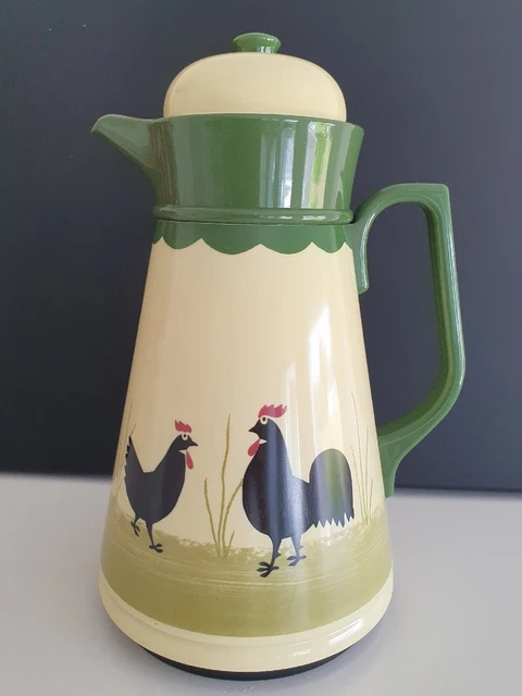 Celler cerámica grifo y gallina Emsa jarra aislante jarra térmica cafetera EXCELENTE