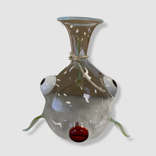 $395 Massimo Lunardon Decantador de vino transparente carpa pescado alcohol jarra barra