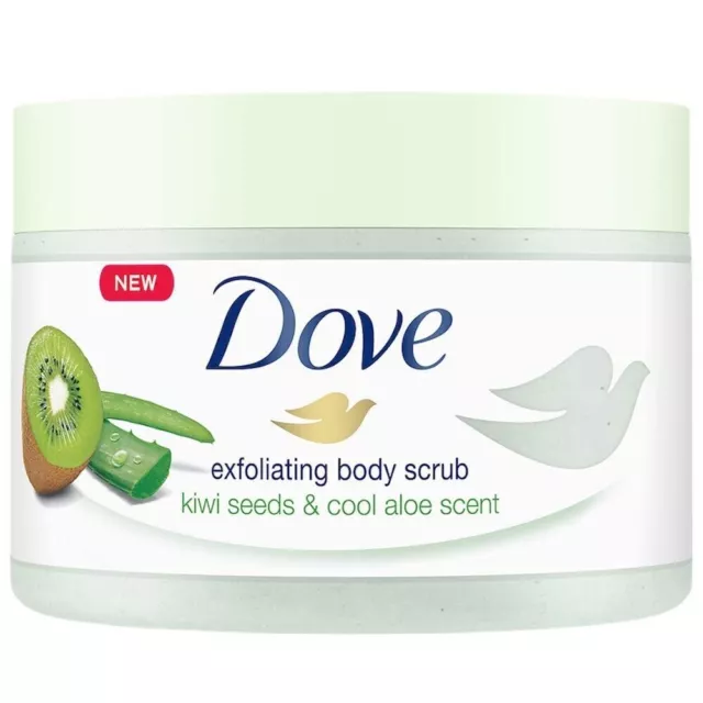 DOVE Exfoliating Body Polish | with Kiwi Seeds and Aloe Vera Scent (298 g).