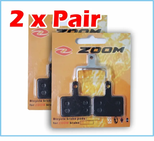 Zoom Hydraulic 2X Pairs Brake Pads  For  E Bike Bicycle B01S MT200/M315 / M355