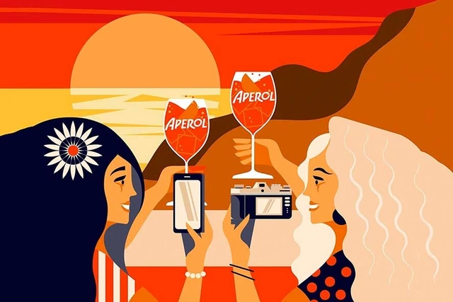POSTER MANIFESTO LOCANDINA Pubblicitaria Aperol Spritz Stampa Vintage
