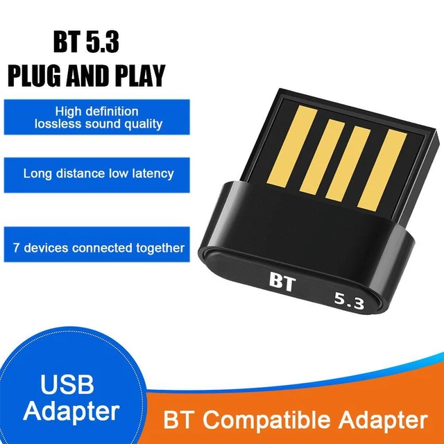 USB Bluetooth 5.3 Adapter Receiver BT5.3 Dongle For PC B Wireless Mouse H4C3