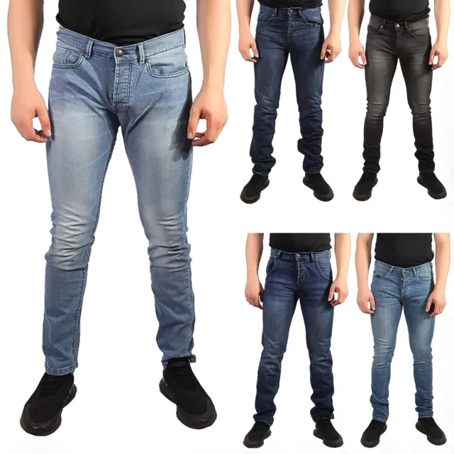 MENS STONE EDGE Designer Straight Regular Denim Jeans Pants All Waist Leg  Sizes £14.99 - PicClick UK