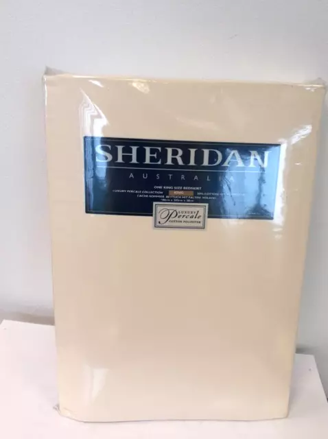 Sheridan Australia percale cotton luxury King Size pleated bedskirt valance