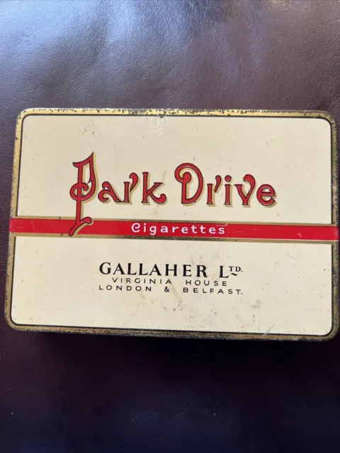 Vintage Collectable . Park Drive Gallaher Cigarette Tin  In Very Good Condition.