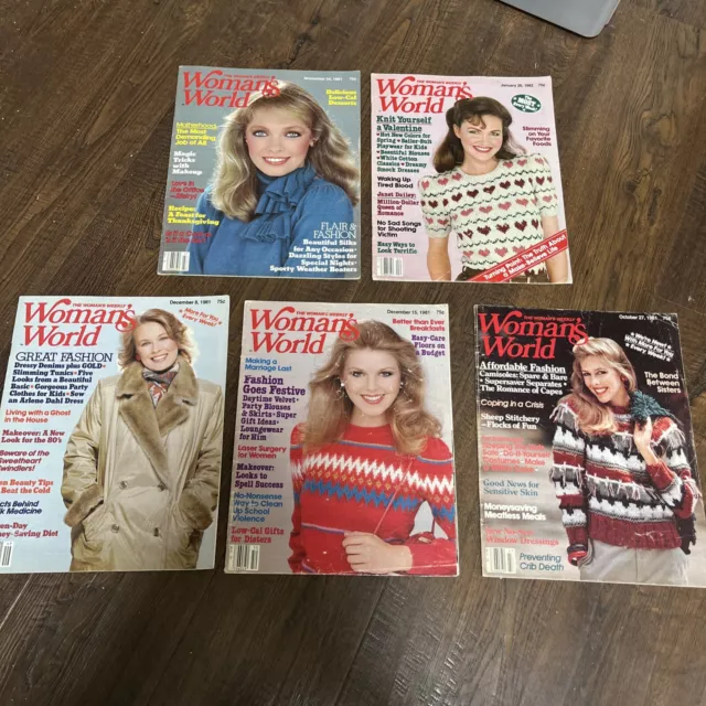 WOMAN'S WORLD MAGAZINE, THE WOMAN'S WEEKLY, LOT OF 5 From 1981