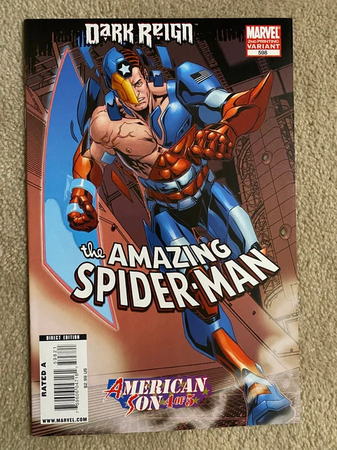 Marvel AMAZING SPIDER-MAN #598 RARE 2nd Printing Variant Cover DARK AVENGERS