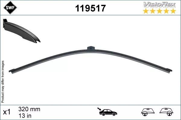 SWF Scheibenwischer 1 Hinten (119517) für AUDI A1 Q5 SEAT Leon MERCEDES-BENZ