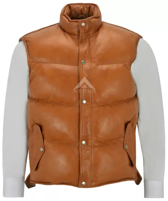 G154 - Yellow nappa lamb leather bomber jacket smooth effect