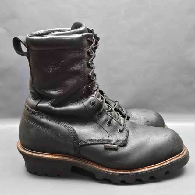 RED WING ULTRA Loggermax 4416 Mens Logger Boots 12 Black Leather Waterproof 89.99 PicClick