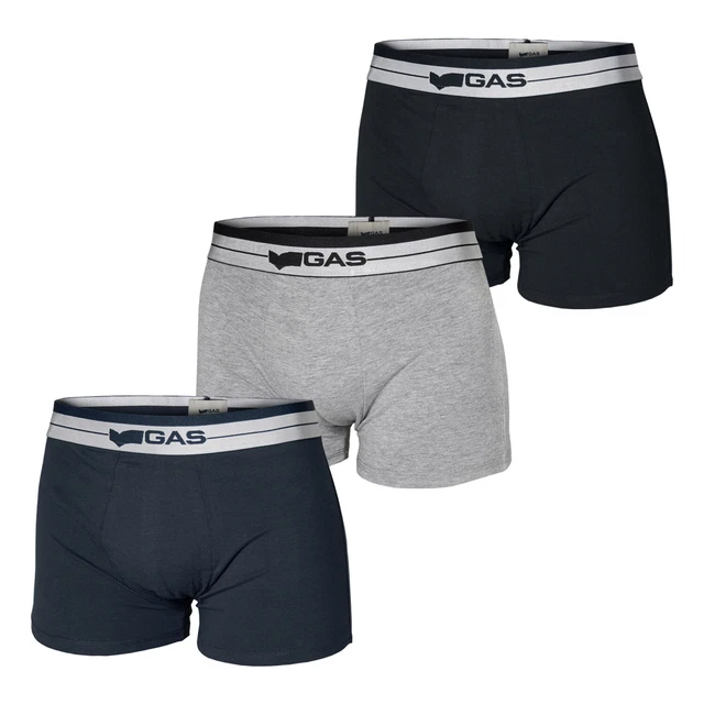 Pack 3 Paia Slip / Boxer Uomo GAS Cotone Elasticizzato Assortito