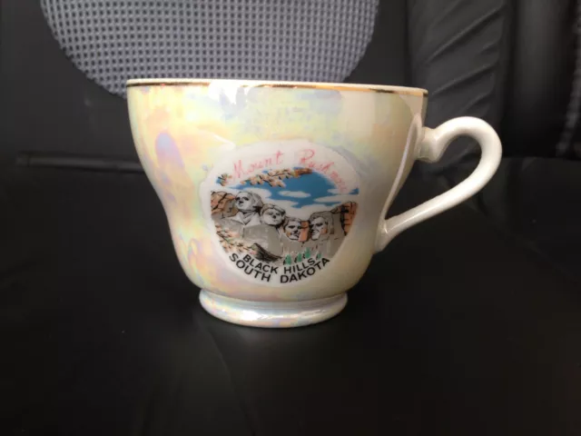 Vintage Souvenir Mug Cup Mt Rushmore Black Hills South Dakota