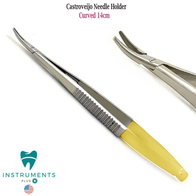 Dental Castroviejo Needle Holder Straight Surgery Suture Tying Locking Forceps