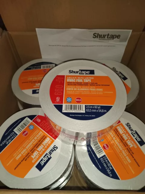 Shurtape 181A-P/181B-FX  HVAC Foil Tape 2.5" x 60 YDS - AF 099 # 8 pcs.