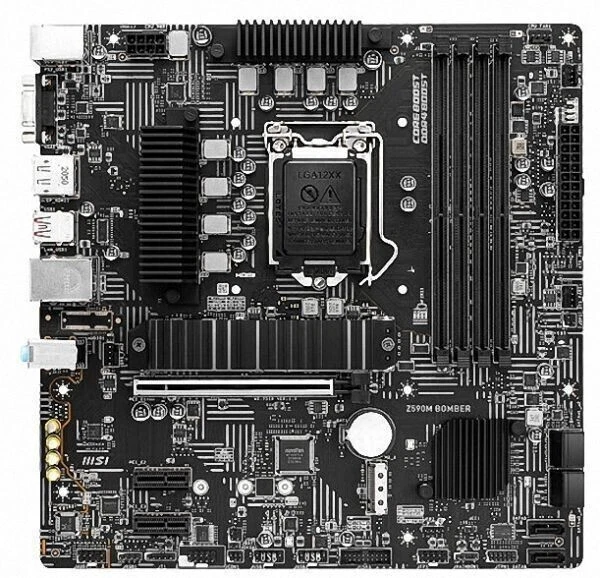USED MSI Z590M Bomber LGA1200 Micro ATX Motherboard with Intel Z590 ...