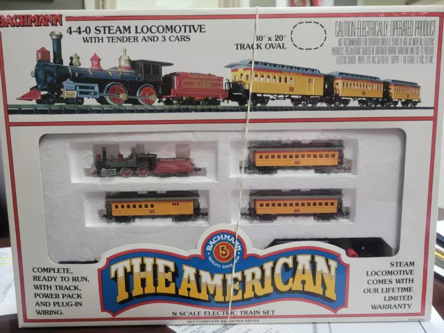 Vintage N Scale Bachmann The American Train Set 4-4-0 #24405