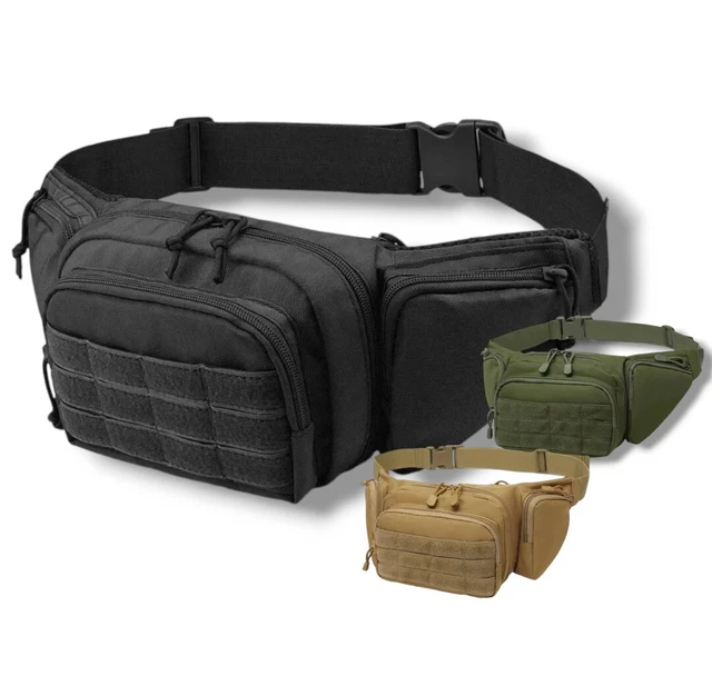 Marsupio Uomo Multifunzione - Borsa Da Cintura Sportiva Con Tante Tasche - Design Jungle Camouflage - Ideale Per Viaggi E Sport - Foto 10