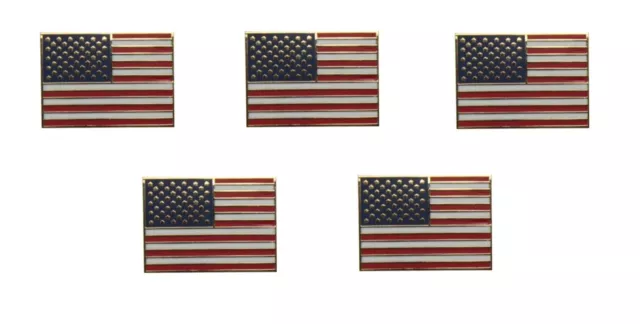 5er Pack USA Flaggenpin eckig, Pin, Flagge, Anstecknadel