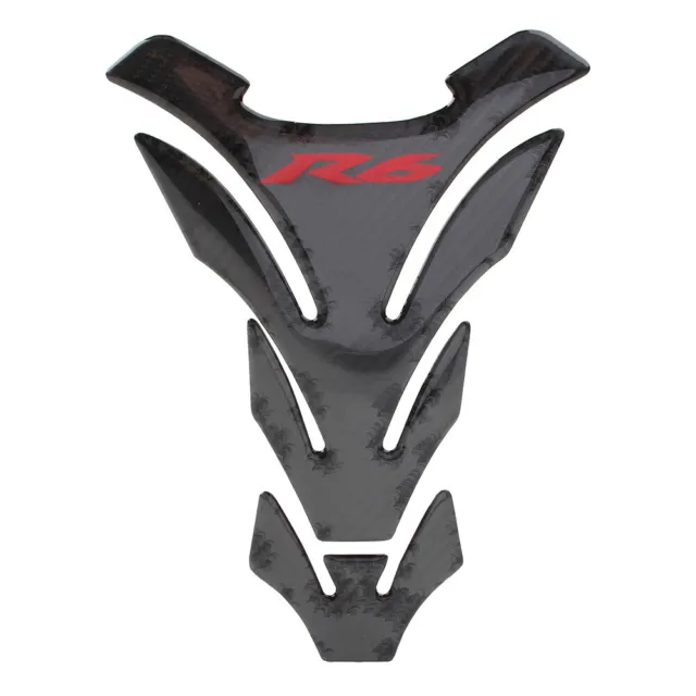 3D Carbon Fiber Tank Decal Protector Pad Sticker for Yamaha YZF R6 YZF-600