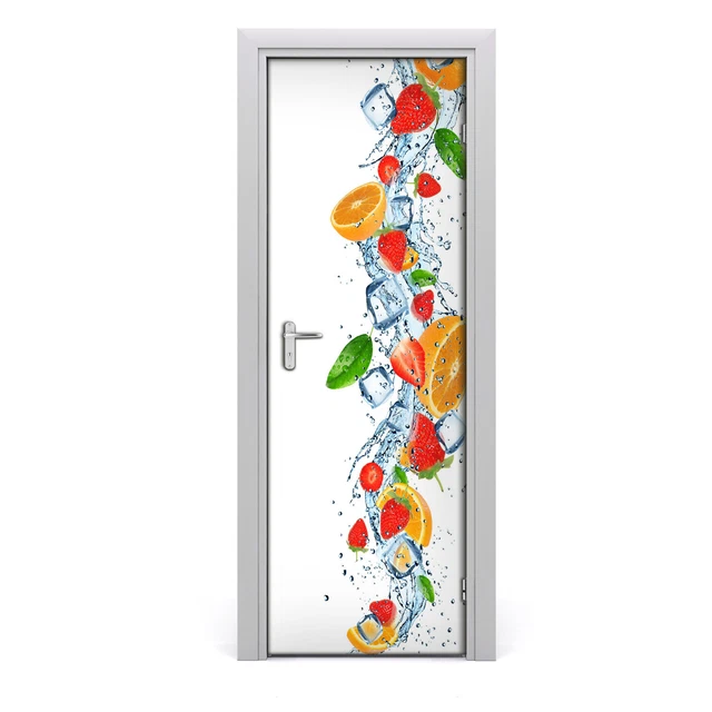 Autocollant Mural Géant Pour Porte - Décor Rue Moderne Gris, Dimensions 75x205 Cm, Marque Tulup