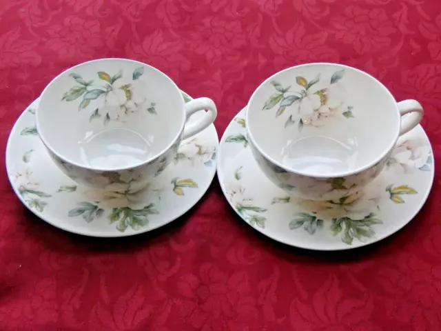 2 X Laura Ashley Large Breakfast Cups And Saucers - Floral