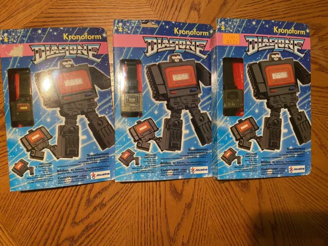 Pre- Transformers Lot 3 Diaclone Kronoform Ceji Joustra MIB Watch RARE Pre- Transformers Lot 3 Diaclone Kronoform Ceji Joustra MIB Watch RARE