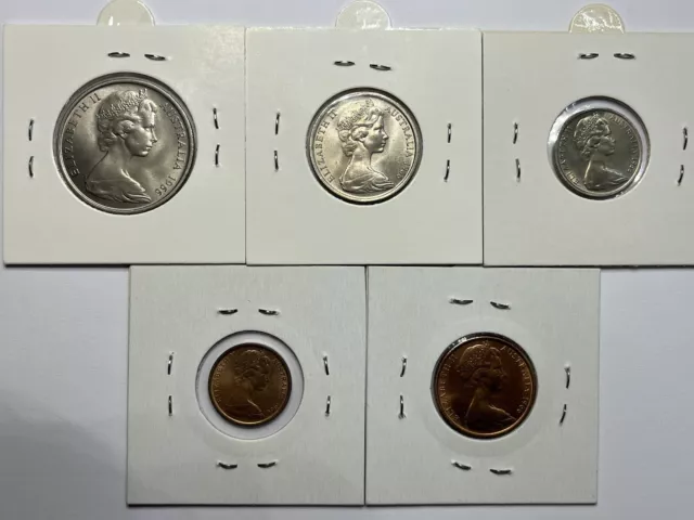 1966 UNCIRCULATED Coin Set - 5 Choice Coins In 2x2s - Low Mintage Scarce Dates