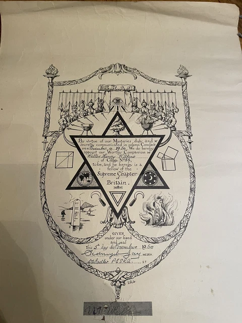 Supreme Royal Arch Chapter S.R.A.C Certificate