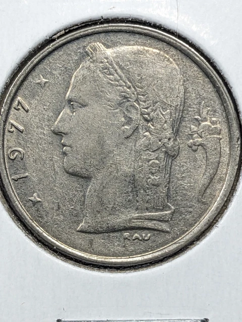 1977 Belgium 1 Franc Coin