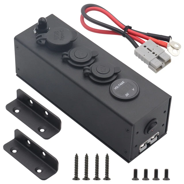 FOR RV CAMPER Trailer Power Supply Control Box Socket USB + TypeC