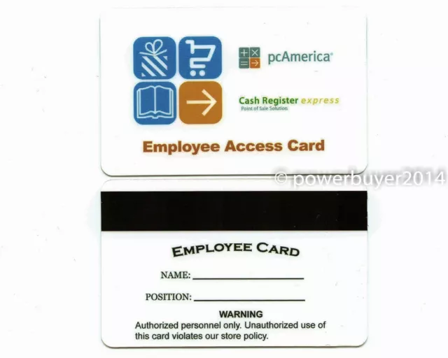 pcAmerica Employee Access Magnetic Swipe Cards (20 Pack) High Quality - NEW 3