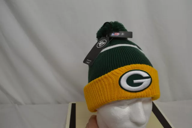 NEW 47' Brand GREEN BAY PACKERS NFL SPORT KNIT CUFF POM BEANIE HAT OSFA