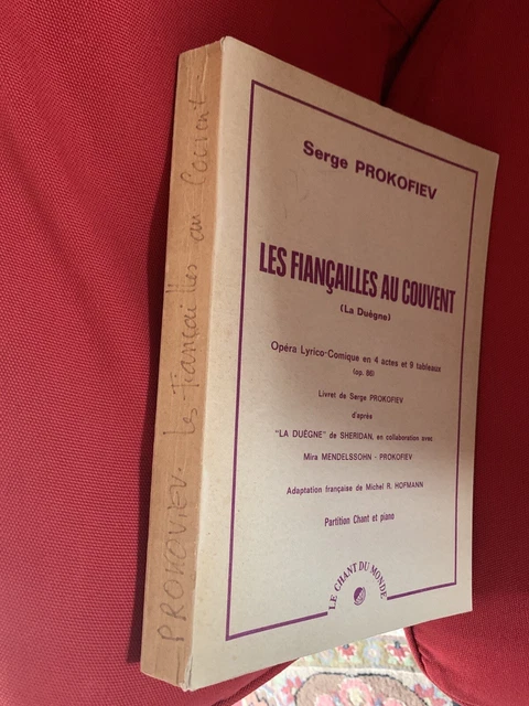 Partition opéra Prokofiev Les fiançailles au couvent (piano-chant russe français 5