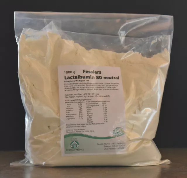 Fesslers Lactalbumin L80 Eiweiss Protein Made in Germany Neutraler Geschmack