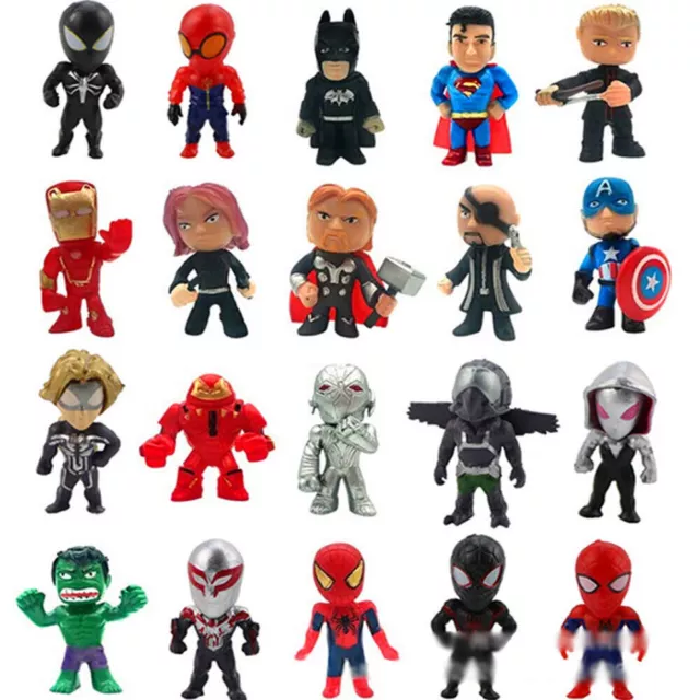 20Pcs/Set Marvel Avengers Superhero Figures Toys Collection Model Cake Toppers.
