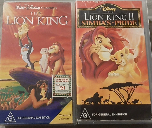 THE LION KING 2 Simba's Pride Disney VHS Video Cassette Tape 13.28