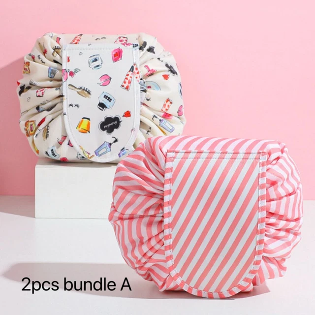 Portable Storage Travel Pouch Drawstring Magic Cosmetic Makeup Bag UK