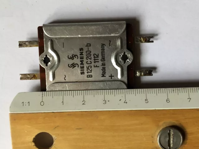 Siemens B125 C200 Radio Flach-Gleichrichter Brückengleichrichter Selen Test OK