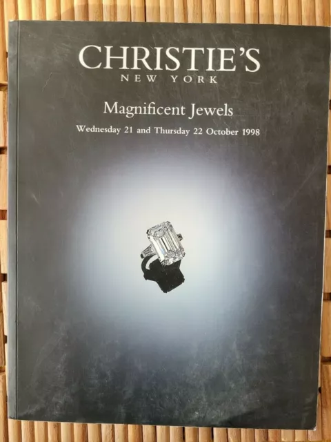 CHRISTIES New York MAGNIFICENT JEWELS October 1998 Auction Book Catalog