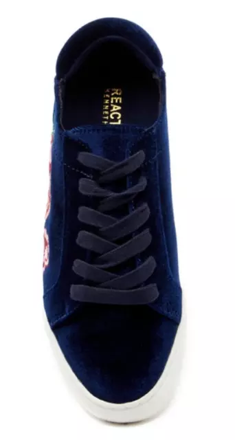 Kenneth Cole Reaction Womens Navy Joey 3 Velvet Sneaker N6312* Size 7.5 M 3