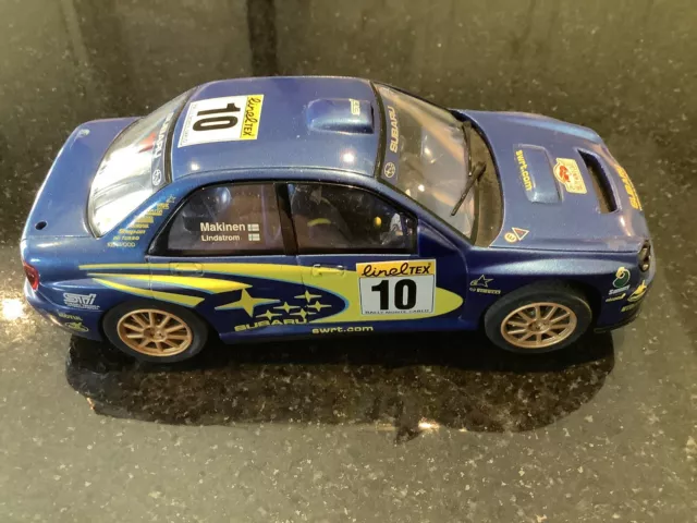 ⭐Scalextric SUBARU WRC Rally Car No.10 Makinen Lindstrom Blue Slot Car By Hornby