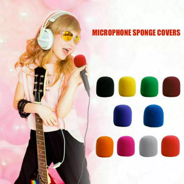 Headset Mic Microphone Sponge Foam Cover Studio Cap Windscreen Mic
